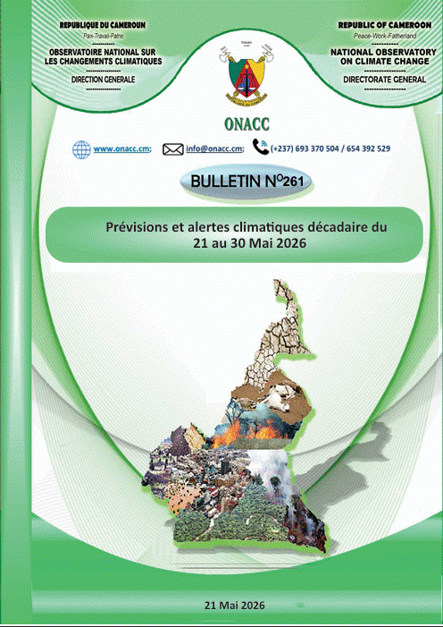 Note d’information du bulletin de prévisions et alertes climatiques décadaires N°261 du 21 au 30 mai 2026